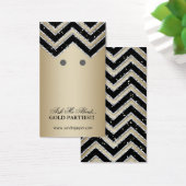 Oorbel Display Kaarten Chevron Sieraden Goud Zwart Visitekaartje (Bureau)