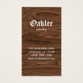 Oorbel Display Kaarten Eiken Houten Sieraden Visitekaartjes (Achterkant)