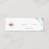 Oorbel Display Kaarten Mini Visitekaartje (Voorkant)