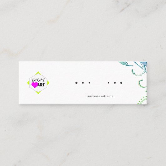 Oorbel Display Kaarten Mini Visitekaartje (Voorkant)