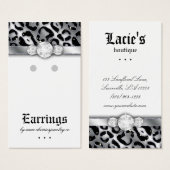 Oorbel Display Kaarten Schattige Leopard Sparkle S Visitekaartjes (Voorkant /achterkant)