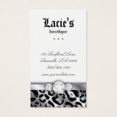 Oorbel Display Kaarten Schattige Leopard Sparkle S Visitekaartjes (Achterkant)