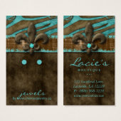 Oorbel Display Kaarten Schattige Zebra Fleur de Li Visitekaartje (Voorkant /achterkant)