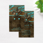 Oorbel Display Kaarten Schattige Zebra Fleur de Li Visitekaartje (Bureau)