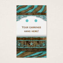 Oorbel Display Kaarten Schattige Zebra Star Wester