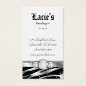 Oorbel Display Kaarten Schattigee Zebra Sparkle Si Visitekaartjes (Achterkant)