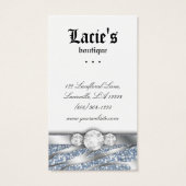 Oorbel Display Kaarten Schattigee Zebra Sparkle Si Visitekaartjes (Achterkant)