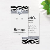 Oorbel Display Kaarten Zebra hart sieraden Visitekaartjes (Bureau)