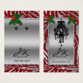 Oorbel Display Kaarten Zebra kroonluchter sieraden Visitekaartje (Voorkant /achterkant)