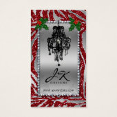 Oorbel Display Kaarten Zebra kroonluchter sieraden Visitekaartje (Achterkant)