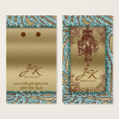 Oorbel Display Kaarten Zebra kroonluchter sieraden Visitekaartje (Voorkant /achterkant)