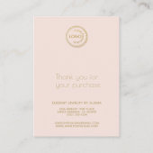 Oorbel Display Voeg je Logo Blush toe Visitekaartje (Achterkant)