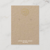 Oorbel Display Voeg uw Logo Kraft toe Visitekaartje (Voorkant)