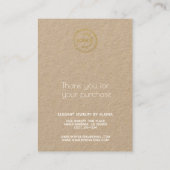 Oorbel Display Voeg uw Logo Kraft toe Visitekaartje (Achterkant)