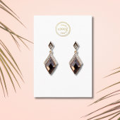 Oorbel Display Voeg uw Logo Kraft toe Visitekaartje