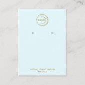 Oorbel Display Voeg uw Logo toe Lichtblauw Visitekaartje (Voorkant)