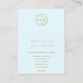 Oorbel Display Voeg uw Logo toe Lichtblauw Visitekaartje (Achterkant)