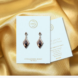 Oorbel Display Voeg uw Logo toe Lichtblauw Visitekaartje