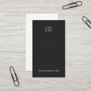 Oorbel Displaykaart Logo Zwarte Sieraden Display Visitekaartje