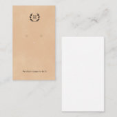Oorbel Displaykaart | Sieraden Display Visitekaartje (Voorkant / Achterkant)