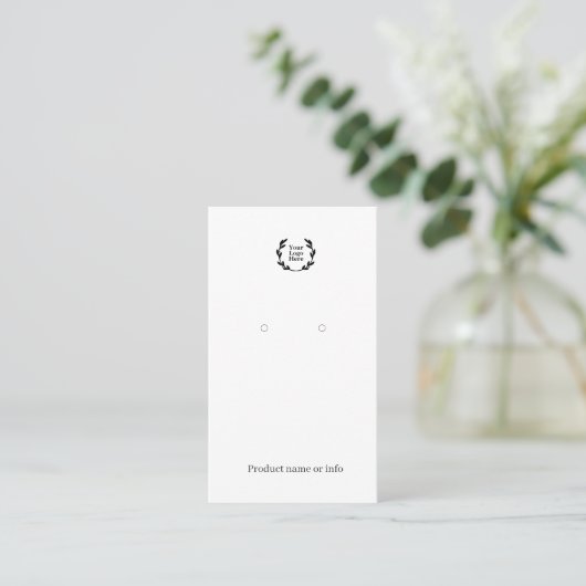 Oorbel Displaykaart | Sieraden Display Visitekaartje (Staand voorkant)