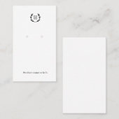 Oorbel Displaykaart | Sieraden Display Visitekaartje (Voorkant / Achterkant)