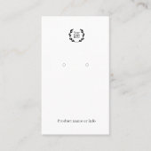 Oorbel Displaykaart | Sieraden Display Visitekaartje (Voorkant)
