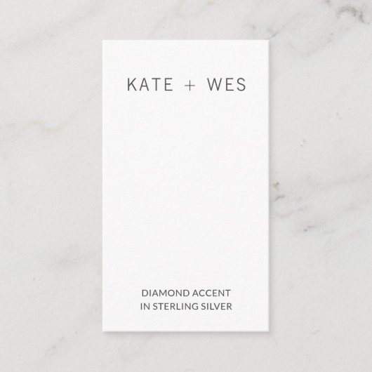 Oorbel & Hanger Set Sieraden Displaykaart Informatiekaartje (Voorkant)