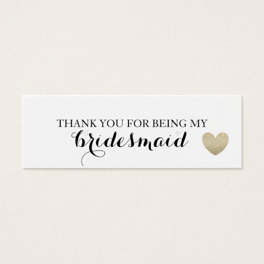 Oorbel houder/dank u - Heart Fab Mini Visitekaartjes (Voorkant)