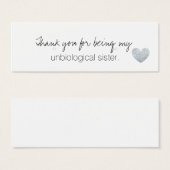Oorbel houder/dank u - UnbiologicalSisterFab S Mini Visitekaartjes (Voorkant /achterkant)