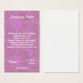 OORBEL HOUDER Kaarten Custom visitekaartjes Roze (Voorkant /achterkant)