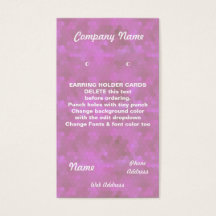 OORBEL HOUDER Kaarten Custom visitekaartjes Roze