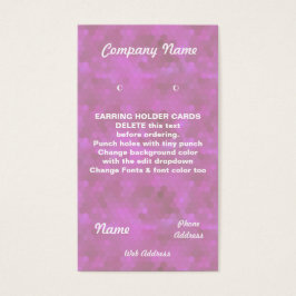 OORBEL HOUDER Kaarten Custom visitekaartjes Roze