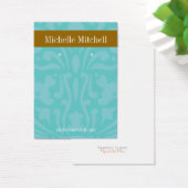 Oorbel houder - Visitekaartje blauw bruin (Bureau)