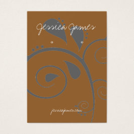 Oorbel houder - Visitekaartje bruin