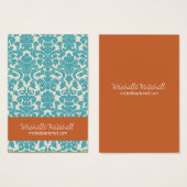 oorbel houder | VISITEKAARTJE | Duo Blue Rust (Voorkant /achterkant)