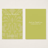 Oorbel Houder - Visitekaartje Olijfgroen (Voorkant /achterkant)