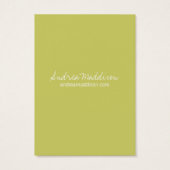 Oorbel Houder - Visitekaartje Olijfgroen (Achterkant)