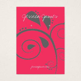 Oorbel houder - Visitekaartje rood