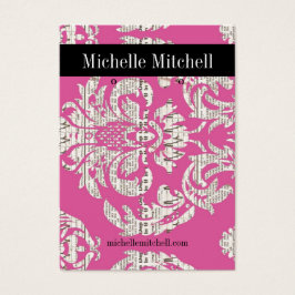 Oorbel houder - Visitekaartje roze