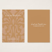 Oorbel Houder - Visitekaartje Tan Brown (Voorkant /achterkant)