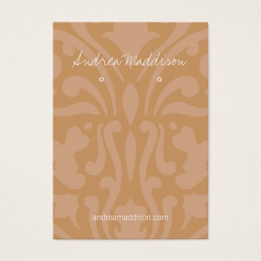 Oorbel Houder - Visitekaartje Tan Brown (Voorkant)