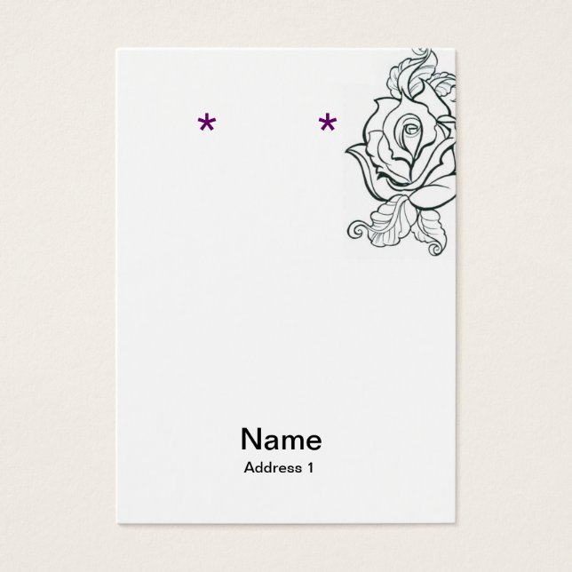 Oorbel Kaart Blank / tattoo en leapord (Voorkant)