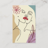 Oorbel Kaart met het gezicht van de vrouw Visitekaartje (Voorkant)