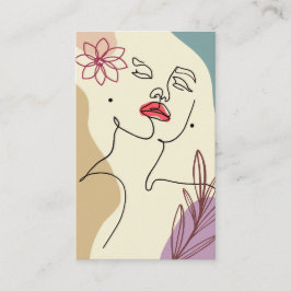Oorbel Kaart met het gezicht van de vrouw Visitekaartje