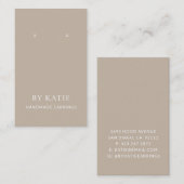 Oorbel Kaart Taupe Custom Oorbel Display Kaart Visitekaartje (Voorkant / Achterkant)