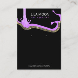 Oorbel Kaart voor hars oorbellen Business Visitekaartje