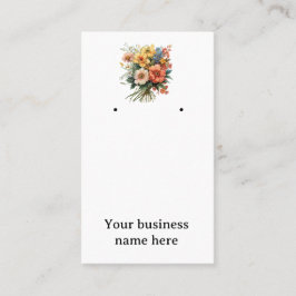 Oorbel kaart voor sieraden bedrijf. Kan aanpassen. Visitekaartje