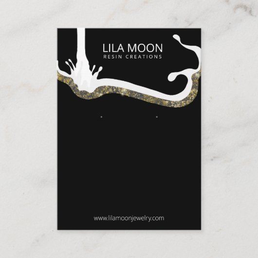 Oorbel Kaarten voor hars sieraden Visitekaartje (Voorkant)