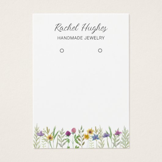 Oorbel Sieraden Bloemen Display Kaart (Voorkant)